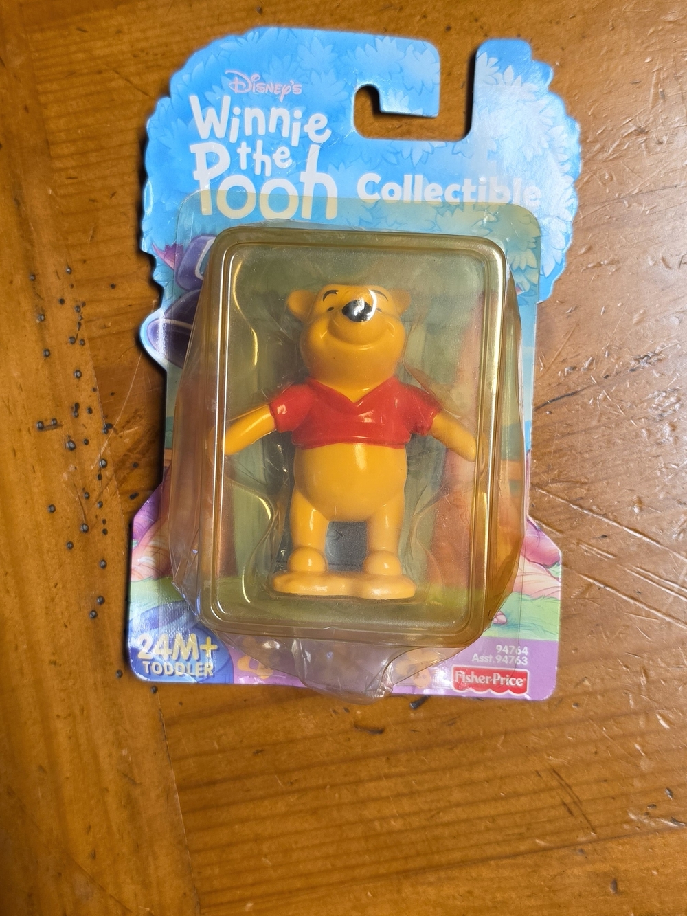 Vintage Fisher-Price Winnie the Pooh Figure - Yellow & Red
